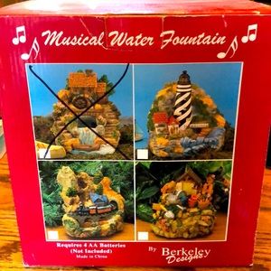 Musical Water Fountain decor NEW original box